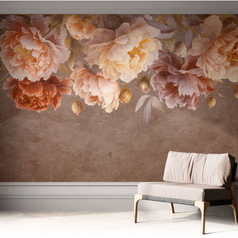 Carta da parati adesiva - lavabile - decorazione murale - per cucina - pellicola decorativa Eleganza floreale 312x219 cm (1/5)