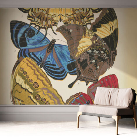 Fotomurale adesivo - murale da parete - Carta da parati autoadesiva - design parete moderno - Ispirazione farfalle 312x219 cm (1/5)