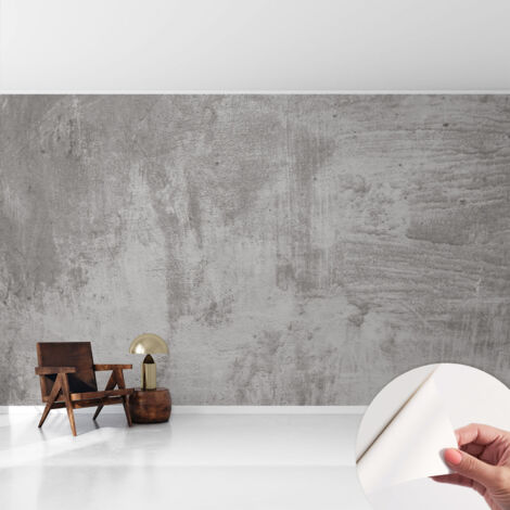 Fotomurale adesivo - parete decorativa - decorazione casa - stile moderno parete - Cemento grezzo 416x254 cm (1/5)