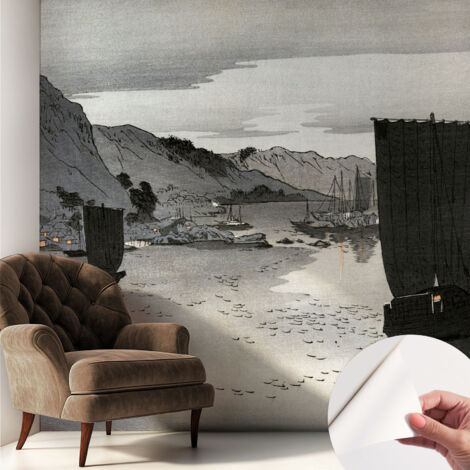 Carta da parati autoadesiva - impermeabile - murale da parete - decorazione murale - Baia serale 250x250 cm (1/5)