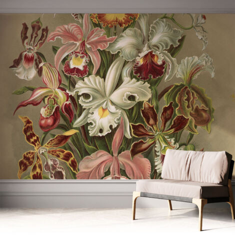 Carta da parati adesiva - lavabile - decorazione murale - per cucina - pellicola decorativa Eleganza floreale 312x219 cm (1/5)