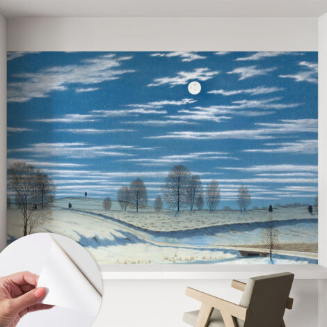 Carta da parati autoadesiva - impermeabile - murale da parete - decorazione murale - Paesaggio invernale 152x104 cm (1/5)