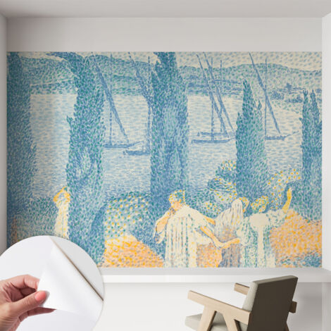 Fotomurale adesivo stickers - murali decorativo - soggiorno moderno - effetto realistico - Giornata pigra 152x104 cm (1/5)