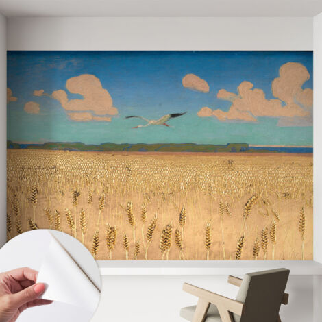 Fotomurale adesivo - murale da parete - Carta da parati autoadesiva - design parete moderno - Campo di grano 152x104 cm (1/5)