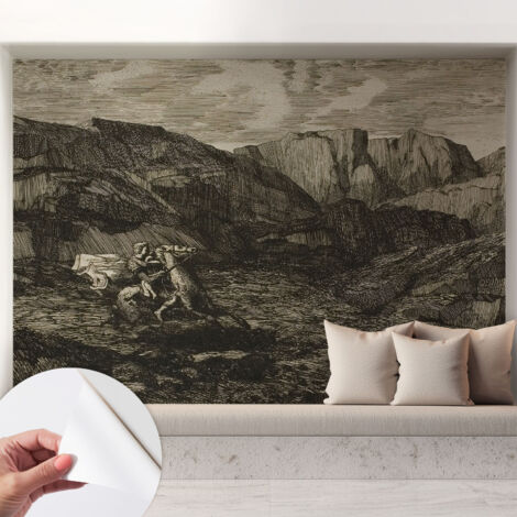 Carta da parati autoadesiva moderna - fotomurale - lavabile - ufficio - design moderno - Viaggio in montagna 208x146 cm (1/5)