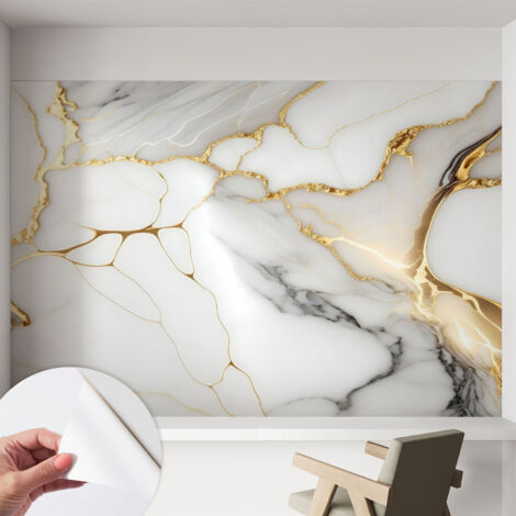 Fotomurale adesivo - parete decorativa - decorazione casa - stile moderno parete - Eleganza del marmo 152x104 cm