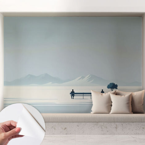 Carta da parati autoadesiva - Fotomurale adesivo - soggiorno moderno - resistente - Paesaggio minimalista 208x146 cm (1/5)