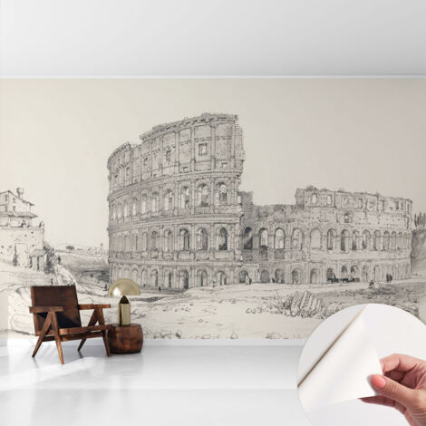 Carta da parati adesiva - fotomurale - facile da applicare - per la soggiorno - camera da letto - Rovine antiche 416x254 cm (1/5)