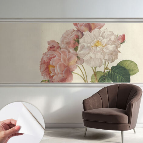 Carta da parati adesiva - lavabile - decorazione murale - per cucina - pellicola decorativa Rose romantiche 250x104 cm
