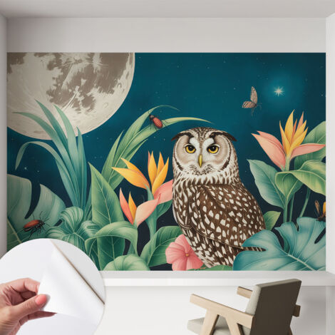 Carta da parati autoadesiva - fotomurale - decorazione parete - murale - adesivo da muro - Safari lunare 152x104 cm (1/5)