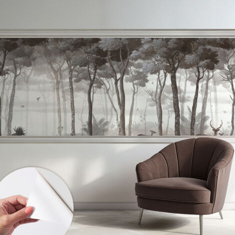 Carta da parati autoadesiva - fotomurale - decorazione parete - murale - adesivo da muro - Magia della foresta 250x104 cm (1/5)