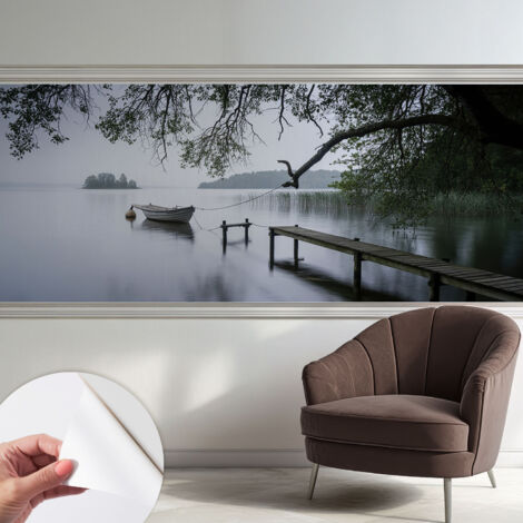 Fotomurale adesivo stickers - murali decorativo - soggiorno moderno - effetto realistico - Lago tranquillo 250x104 cm (1/5)