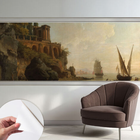 Fotomurale adesivo stickers - murali decorativo - soggiorno moderno - effetto realistico - Scenario marino 250x104 cm (1/5)