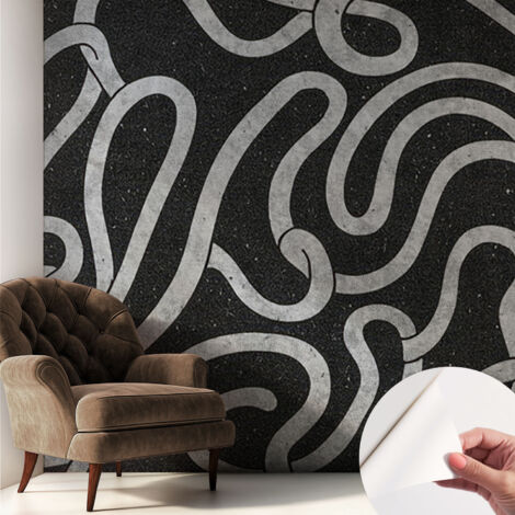 Fotomurale adesivo stickers - murali decorativo - soggiorno moderno - effetto realistico - Forme sinuose 250x250 cm (1/5)