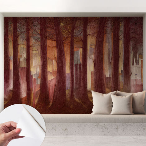 Carta da parati autoadesiva - Fotomurale adesivo - soggiorno moderno - resistente - Paesaggio misterioso 208x146 cm (1/5)