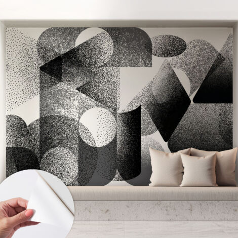 Fotomurale adesivo stickers - murali decorativo - soggiorno moderno - effetto realistico - Forme geometriche 208x146 cm (1/5)