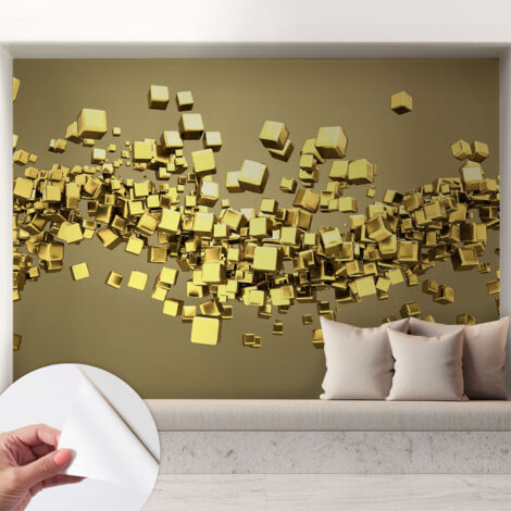 Fotomurale adesivo stickers - murali decorativo - soggiorno moderno - effetto realistico - Cubi creativi 208x146 cm (1/5)