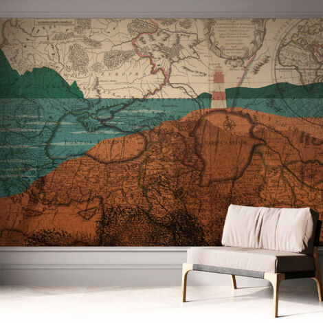 Fotomurale adesivo stickers - per camera da letto - per corridoio - decorazione casa moderna Mappa storica 312x219 cm (1/5)