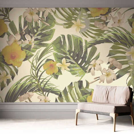 Fotomurale adesivo stickers - murali decorativo - soggiorno moderno - effetto realistico - Flora esotica 312x219 cm (1/5)