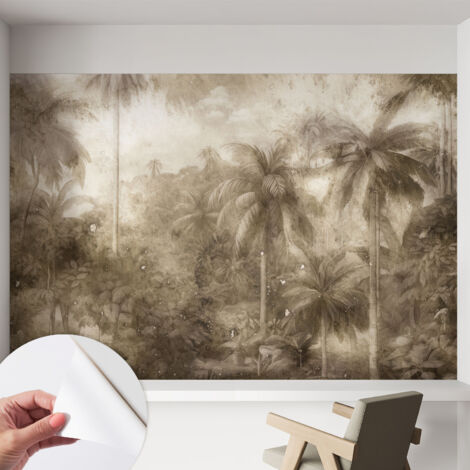 Fotomurale adesivo stickers - murali decorativo - soggiorno moderno - effetto realistico - Paesaggio esotico 152x104 cm (1/5)