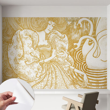 Fotomurale adesivo stickers - murali decorativo - soggiorno moderno - effetto realistico - Eleganza femminile 152x104 cm (1/5)