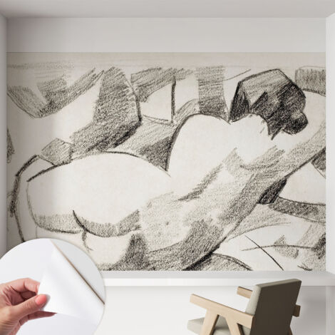 Fotomurale adesivo - murale da parete - Carta da parati autoadesiva - design parete moderno - Figura sdraiata 152x104 cm (1/5)