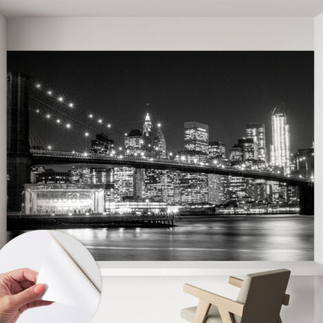 Carta da parati autoadesiva - impermeabile - murale da parete - decorazione murale - Panorama notturno 152x104 cm (1/5)