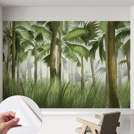 Carta da parati autoadesiva - impermeabile - murale da parete - decorazione murale - Foresta tropicale 152x104 cm