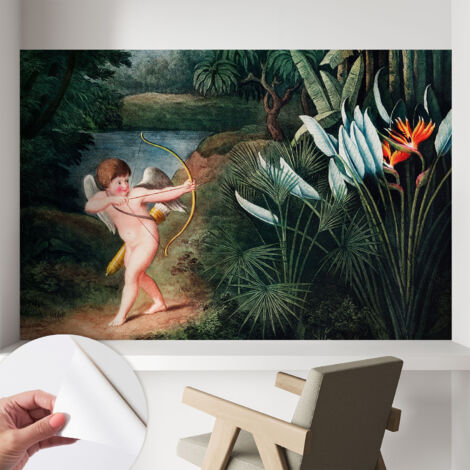 Fotomurale adesivo stickers - murali decorativo - soggiorno moderno - effetto realistico - Grazioso amorino 104x70 cm (1/5)