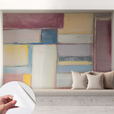 Carta da parati autoadesiva - Fotomurale adesivo - soggiorno moderno - resistente - Forme geometriche 208x146 cm (1/5)