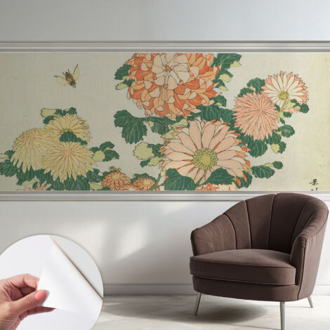 Carta da parati autoadesiva - Fotomurale adesivo - soggiorno moderno - resistente - Fiori di crisantemo 250x104 cm (1/5)