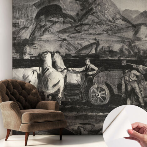 Carta da parati autoadesiva - impermeabile - murale da parete - decorazione murale - Scena di campagna 250x250 cm (1/5)