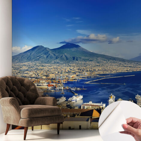 Carta da parati autoadesiva moderna - fotomurale - lavabile - ufficio - design moderno - Panorama costiero 250x250 cm (1/5)