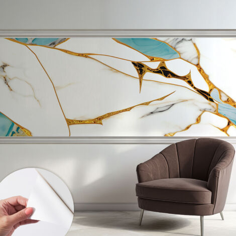 Carta da parati autoadesiva moderna - fotomurale - lavabile - ufficio - design moderno - Eleganza del marmo 250x104 cm (1/5)