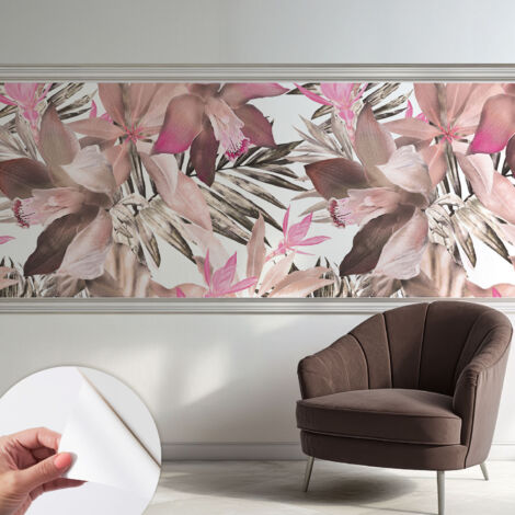 Fotomurale adesivo stickers - murali decorativo - soggiorno moderno - effetto realistico - Fiori esotici 250x104 cm (1/5)