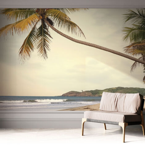 Carta da parati adesiva - lavabile - decorazione murale - per cucina - pellicola decorativa Paesaggio tropicale 312x219 cm