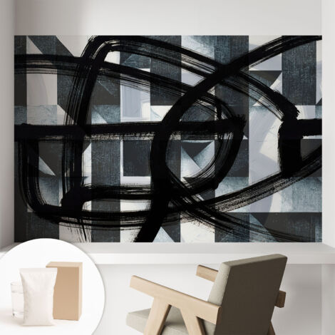 Carta Da Parati - Murale Alla Moda Decorazione - Camera Da Letto - Con Colla Gratuita Geometria espressiva 104x70 cm (1/5)