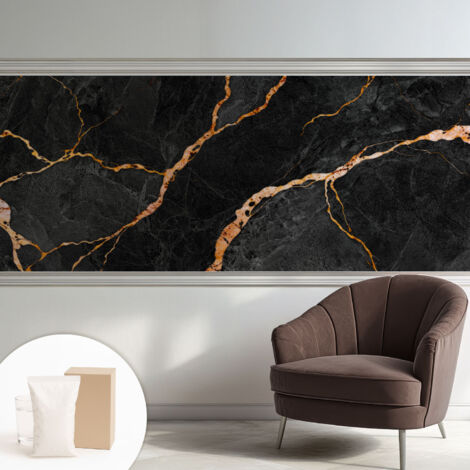 Carta Da Parati Non Tessuto - Decorazione Da Muro - Traspirante - Con Motivo - Per Camera Da Letto Cucina Vene di marmo 250x104 cm (1/5)