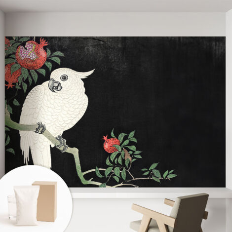 Carta Da Parati Con Design Moderno - Per Rinnovamento Rapido - Non-Woven - Per Interni Moderni Pappagallo melograno 152x104 cm (1/5)