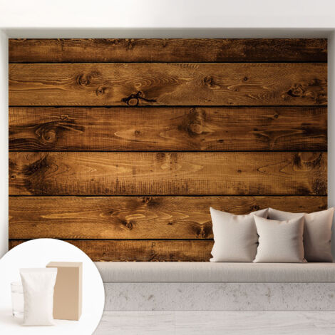 Carta Da Parati Con Design Moderno - Per Rinnovamento Rapido - Non-Woven - Per Interni Moderni Tavole di legno 208x146 cm (1/5)