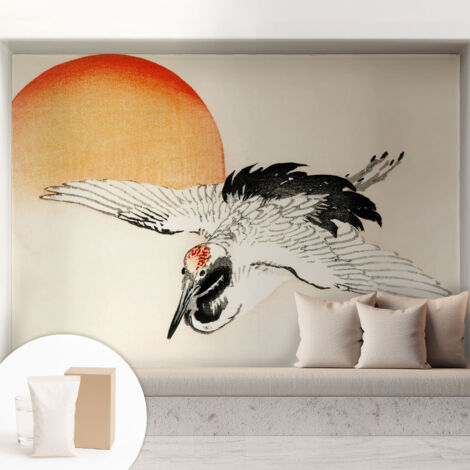 Carta Da Parati Non Tessuto - Decorazione Da Muro - Traspirante - Con Motivo - Per Camera Da Letto Cucina elegante gru 208x146 cm (1/5)