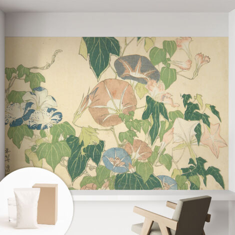 Carta Da Parati - Murale Alla Moda Decorazione - Camera Da Letto - Con Colla Gratuita Eleganza floreale 152x104 cm (1/5)