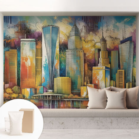 Carta Da Parati - Fotomurale In Vlies - per Decorazione pareti - Per La Cucina Camera Da Letto Per La Soggiorno Panorama della città 208x146 cm (1/5)