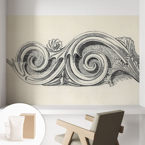 Carta Da Parati - Murale Alla Moda Decorazione - Camera Da Letto - Con Colla Gratuita Ornamento per piante 104x70 cm (1/5)