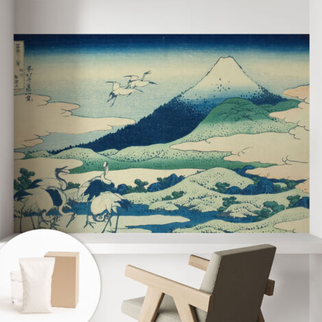 Carta Da Parati In Vlies Decorativa Per Pareti - Con Motivi Moderni - Con Colori Intensi - Per Ufficio Gru e montagne 104x70 cm (1/5)