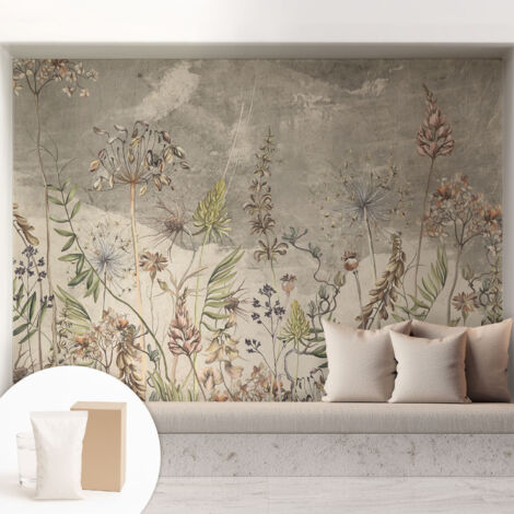 Carta Da Parati - Mural - Con Sala Da Pranzo - Camera Da Letto - Cameretta - Con Colla Gratuita Piante selvatiche 208x146 cm (1/5)