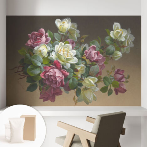 Carta Da Parati Non Tessuto - Di Alta Qualità Per Il Soggiorno La Cucina - Tendenze Moderne - Vlies Ecologico Eleganza floreale 104x70 cm (1/5)