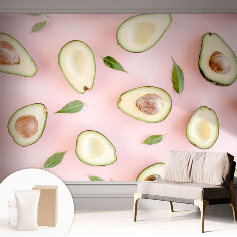 Carta Da Parati Non Tessuto - Decorazione Da Muro - Traspirante - Con Motivo - Per Camera Da Letto Cucina Composizione di avocado 312x219 cm (1/5)