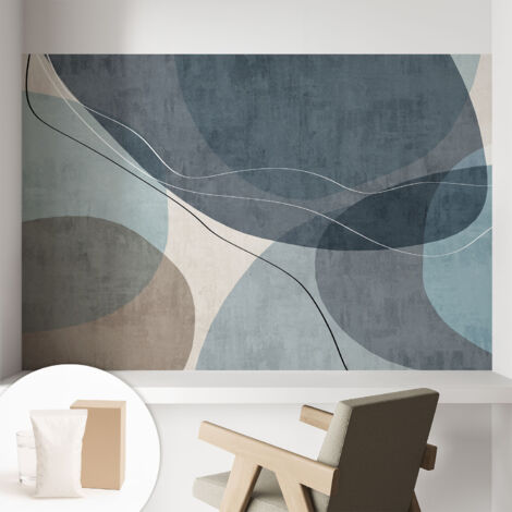Carta Da Parati - Murale Alla Moda Decorazione - Camera Da Letto - Con Colla Gratuita Astrazione moderna 104x70 cm (1/5)