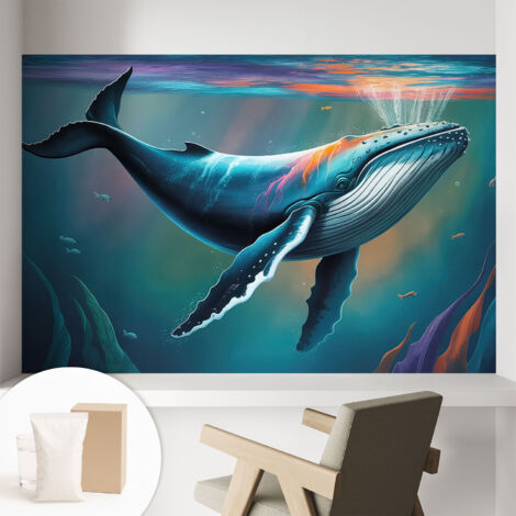 Carta Da Parati Non Tessuto - Di Alta Qualità Per Il Soggiorno La Cucina - Tendenze Moderne - Vlies Ecologico Gigante marino 104x70 cm (1/5)